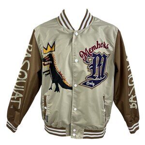 Members Only X Jean Michel Basquiat NWT Mens S Mona Lisa Varsity Bomber Jacket